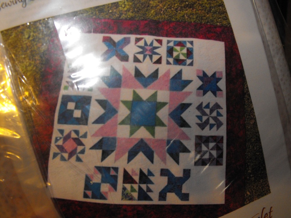 NEW BLOCK PARTY Sewing SEWcial Quilt KIt/11 Blocks/Finishing Kit/63 X 63 Inches