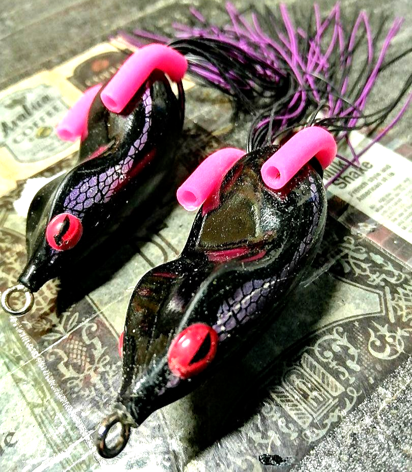 JACKALL IOBee Topwater Fishing Lure Black, Ken Iyobe Design, Frog Set, Japan