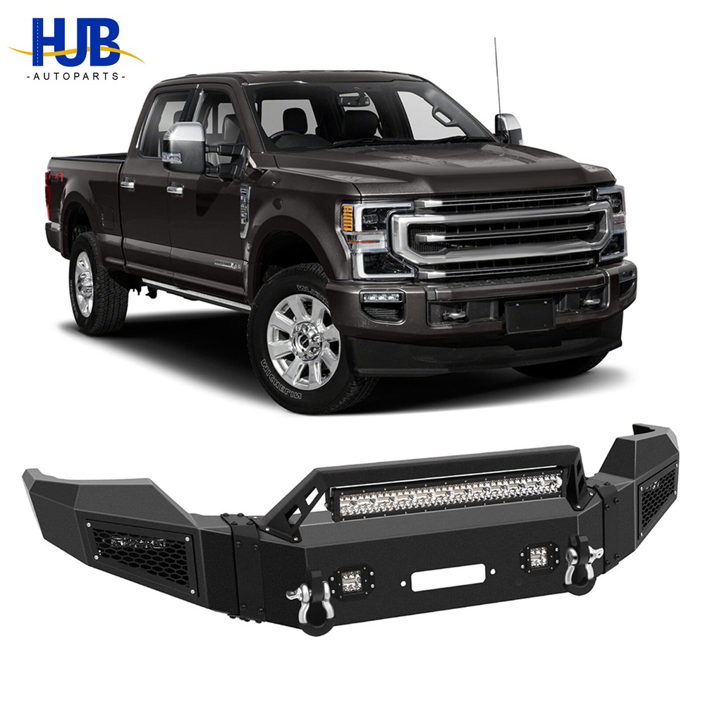 Front Bumper W/ LED Lights For 2011-2016 Ford F250 F350 F450 F550 Super Duty