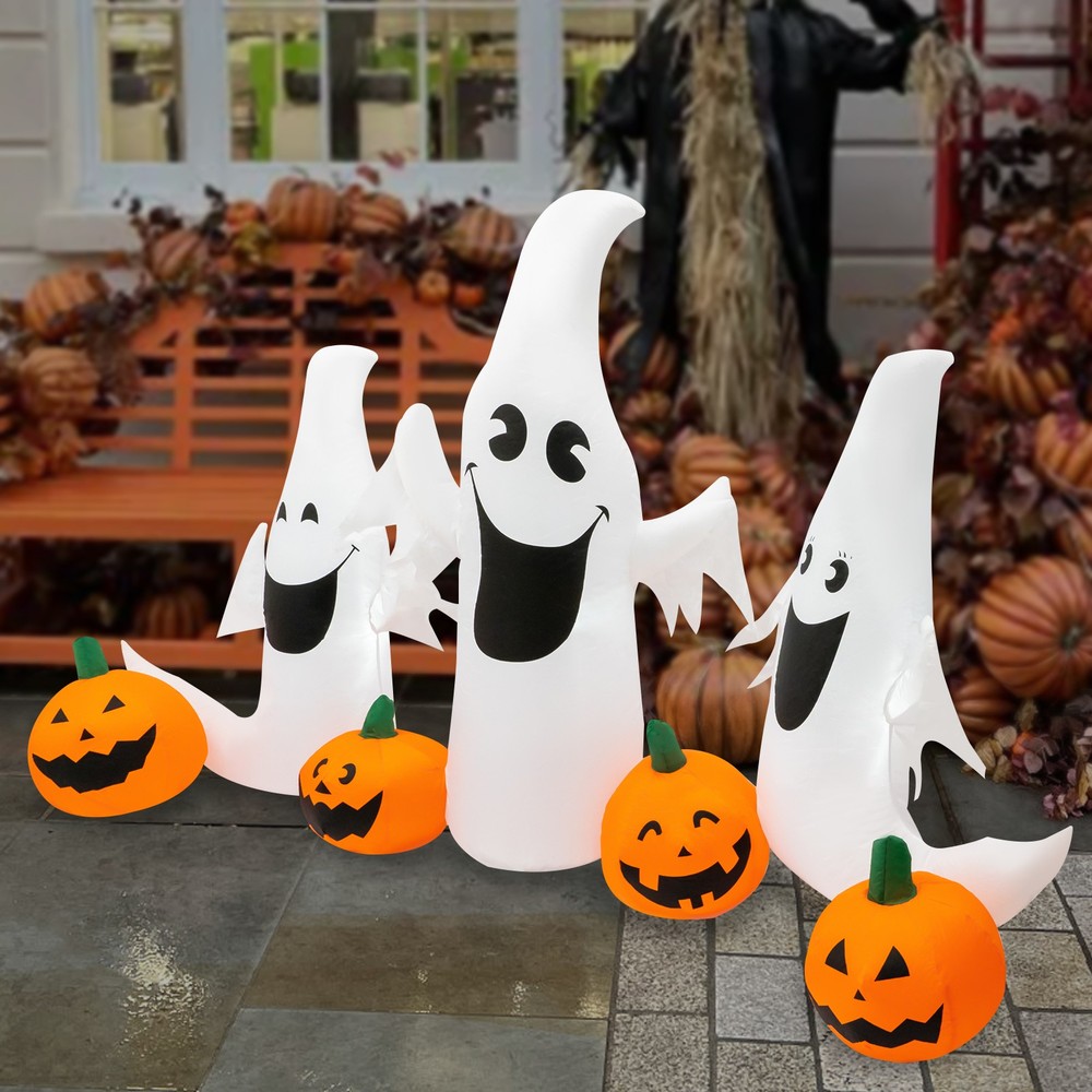 7.55FT Halloween Inflatable Decorations Inflatable w/ Led Lights Free Stand GIFT