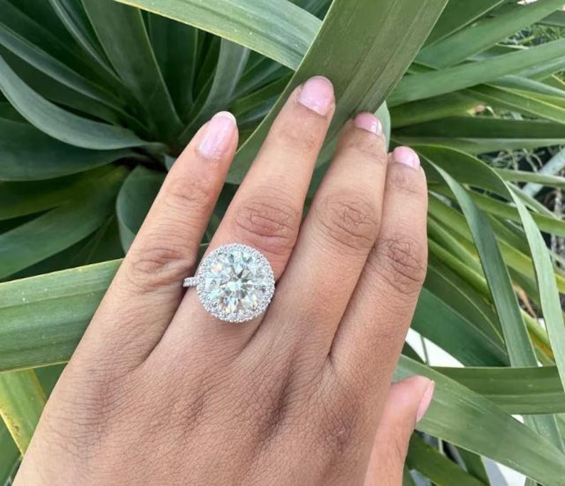 RARE 7.60 Ct Certified White Diamond Solitaire Ring 925 Silver -Tariff Free