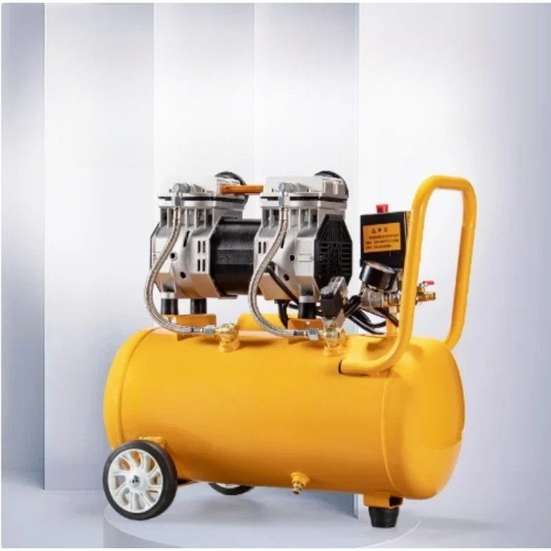 Portable Woodworking Air Pump 220V Small Air Compressor Oil-free Silent