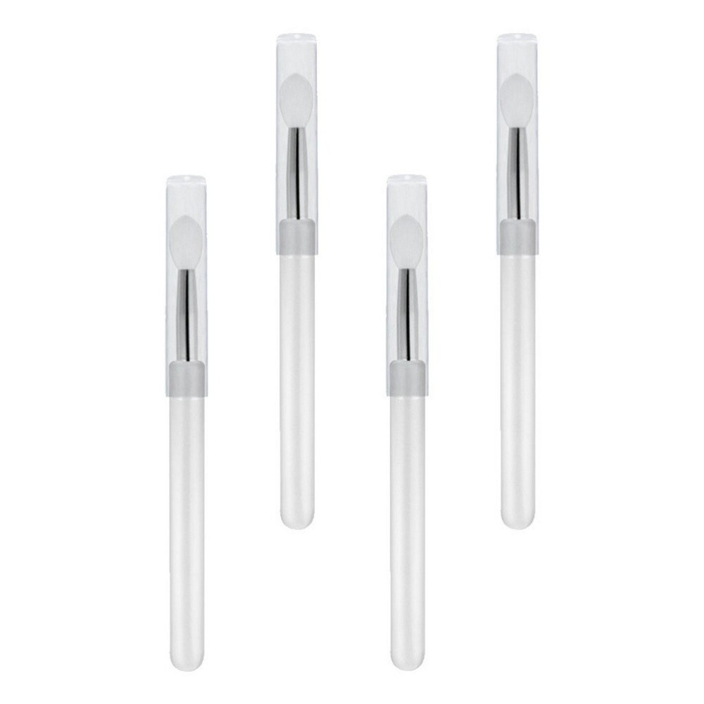 4PCS Lip Gloss Applicator Dual Sided EyeShadow Brush Lip Scrub Tool Silicone
