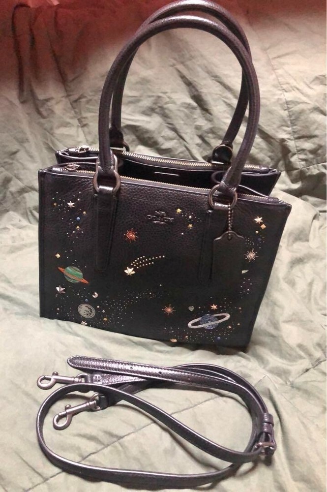 Limited Edition Coach Crosby Carryall with NASA Space Motif & Star Studs