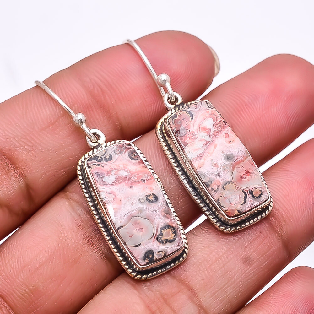 Natural Asteroid Jasper 925 Sterling Silver Earring 1.56