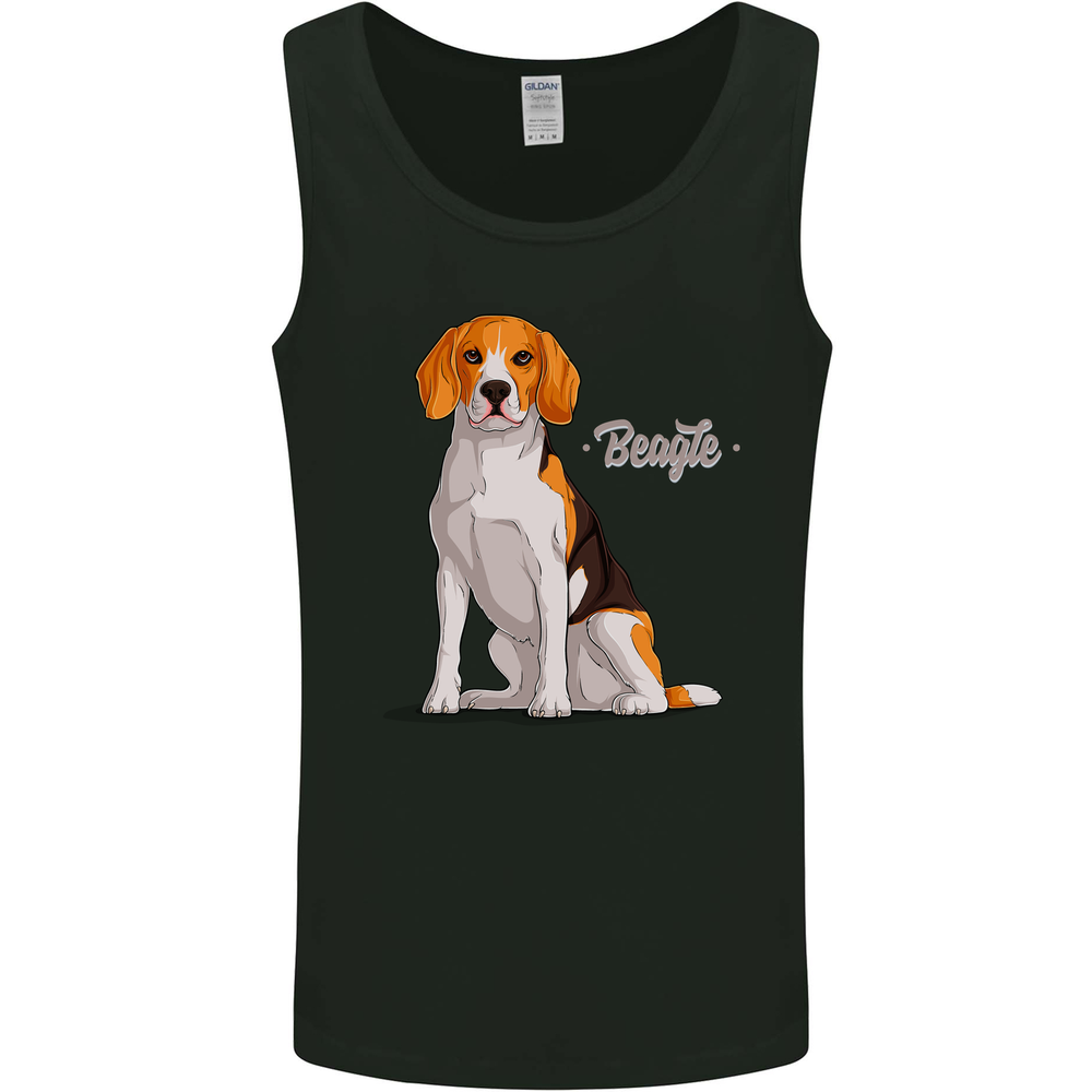 A Beagle Dog Illustration Mens Vest Tank Top