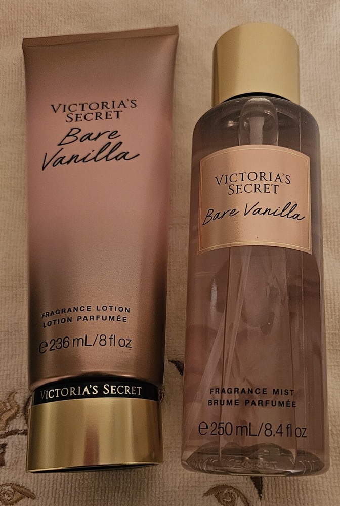 Victoria's Secret Bare Vanilla Scented Body Lotion & Scented Body Mist Set