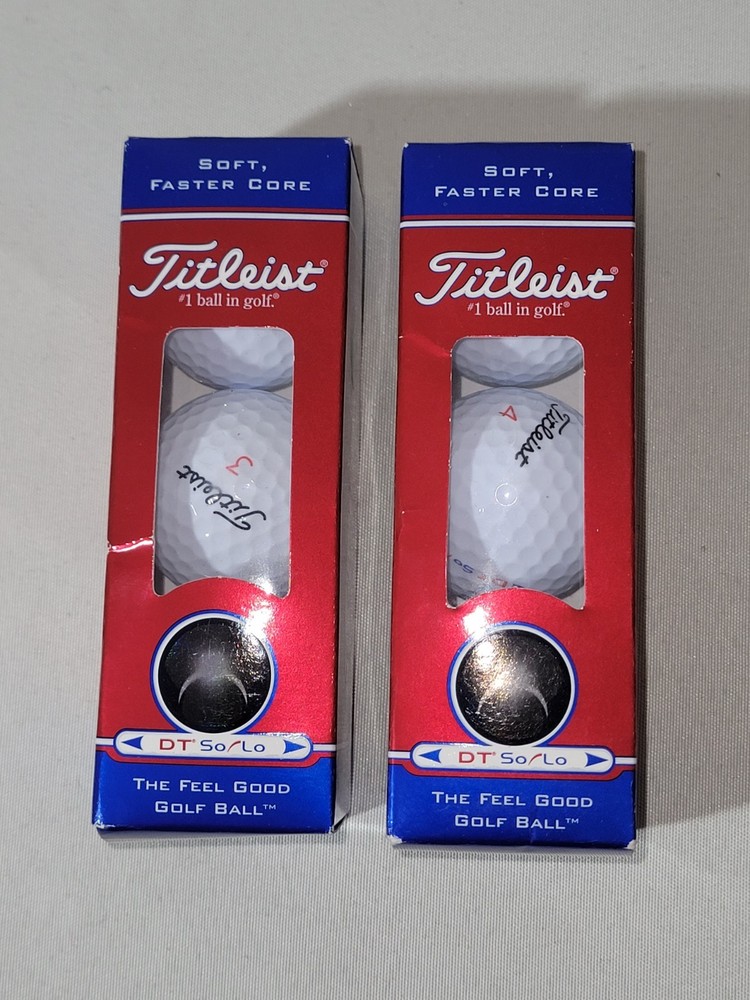 Titleist DT Solo Golf Balls 2 PACKS with 3 in each pack - 6 Balls total - New