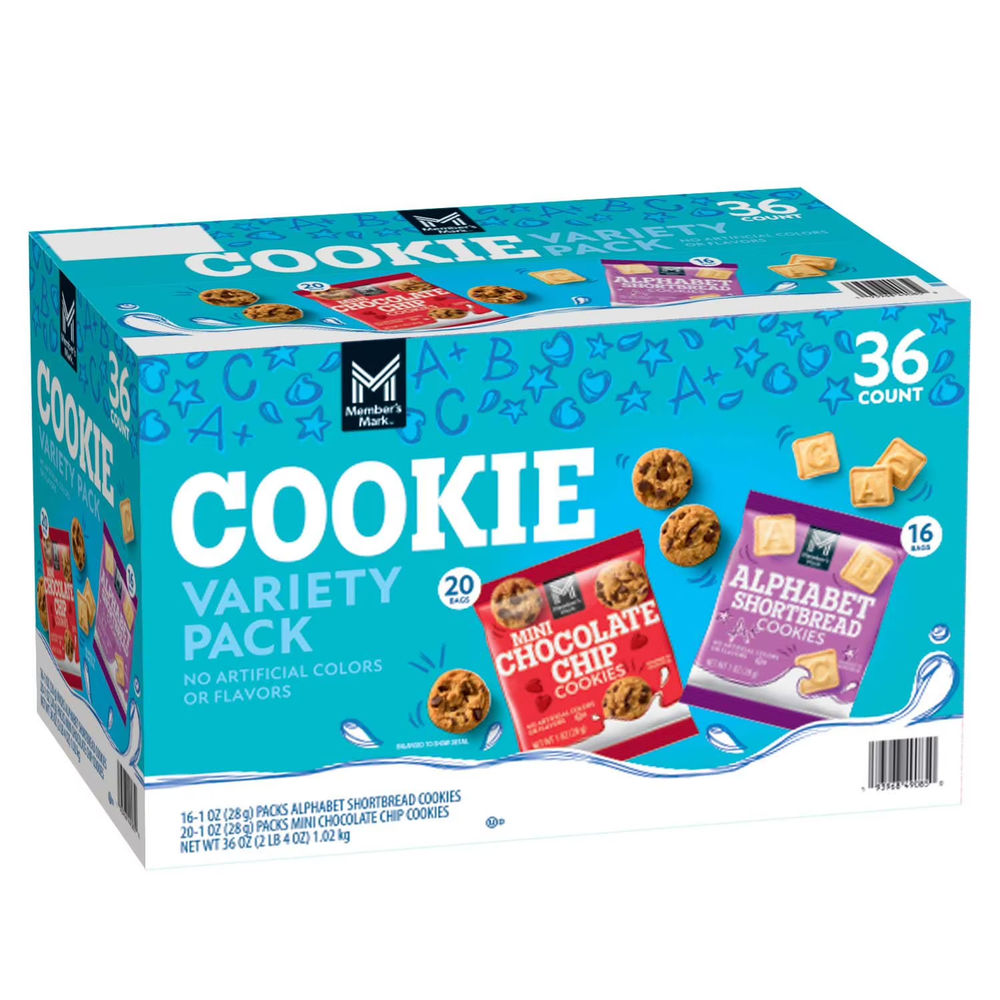 Members Mark Mini Cookies Variety Pack, 1 oz., 36 pk.