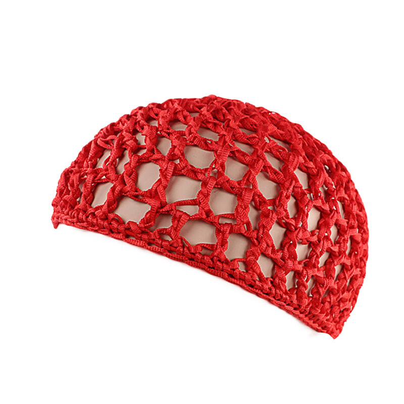 Women Girls Mesh Hair Net Crochet Cap Snood Sleeping Nightcap Cover Turban Hats⌒