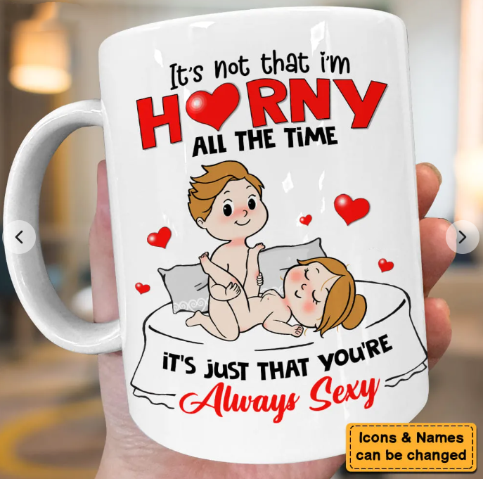 Custom Funny Couple Mug - Personalized Gift for Husband Wife Anniversary