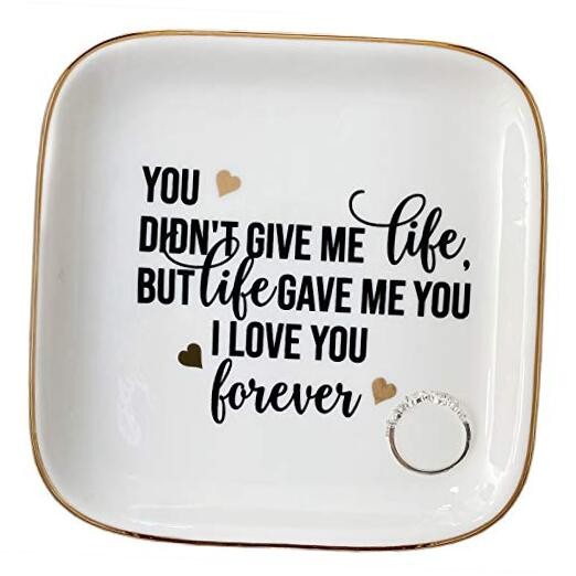 Ring Dish Jewelry Tray for Friend Mom Sister Maid of Honor,Birthday Bonus Mom