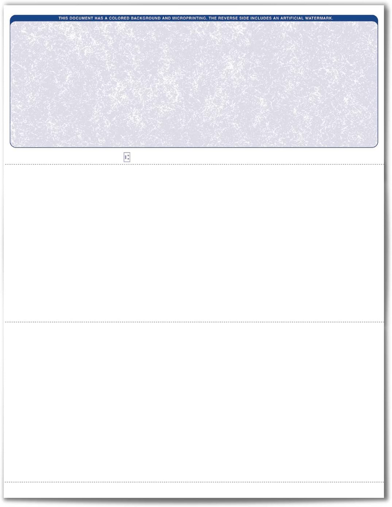 500 Blank Business Voucher Checks - Blue Classic - 500 Sheets Form #1000-image