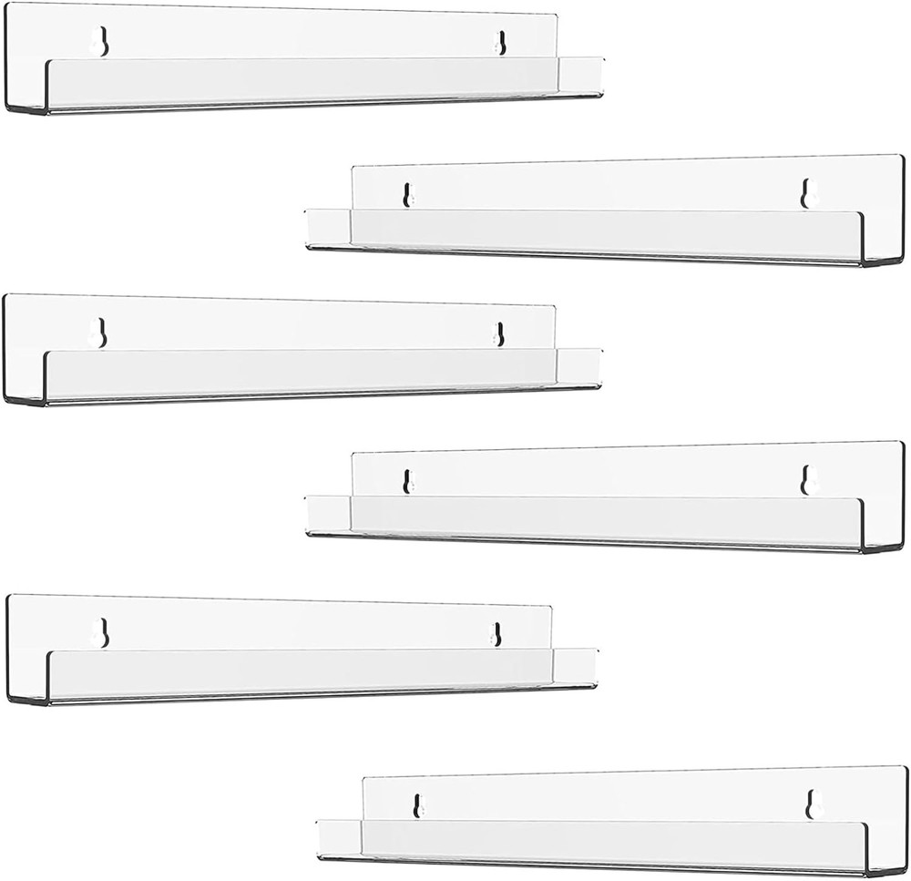 1-10x Floating Vinyl Record Album Wall Mount Display Shelf Acrylic Clear Holder