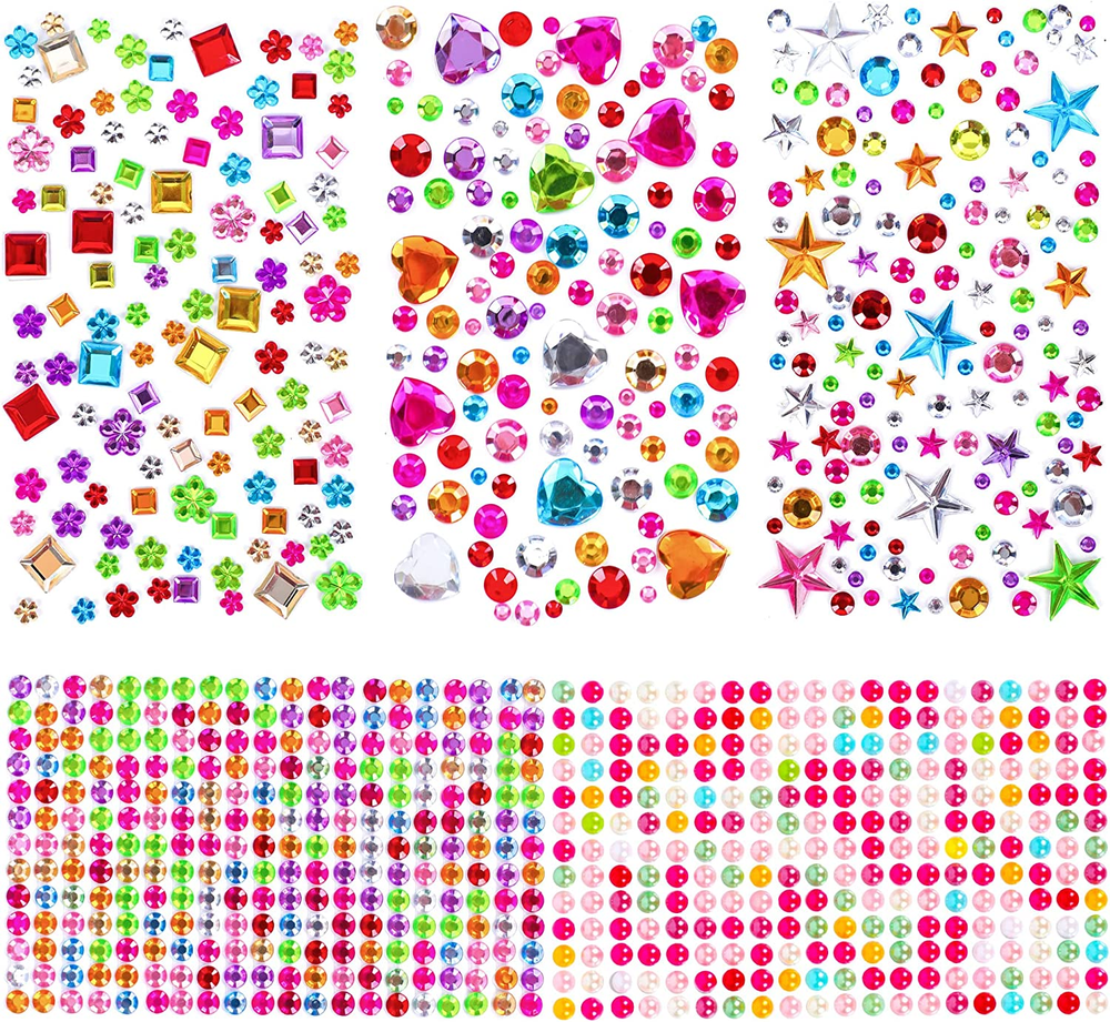 Self-Adhesive Rhinestone Stickers – 880 Gems for Crafts, DIY & Decorations