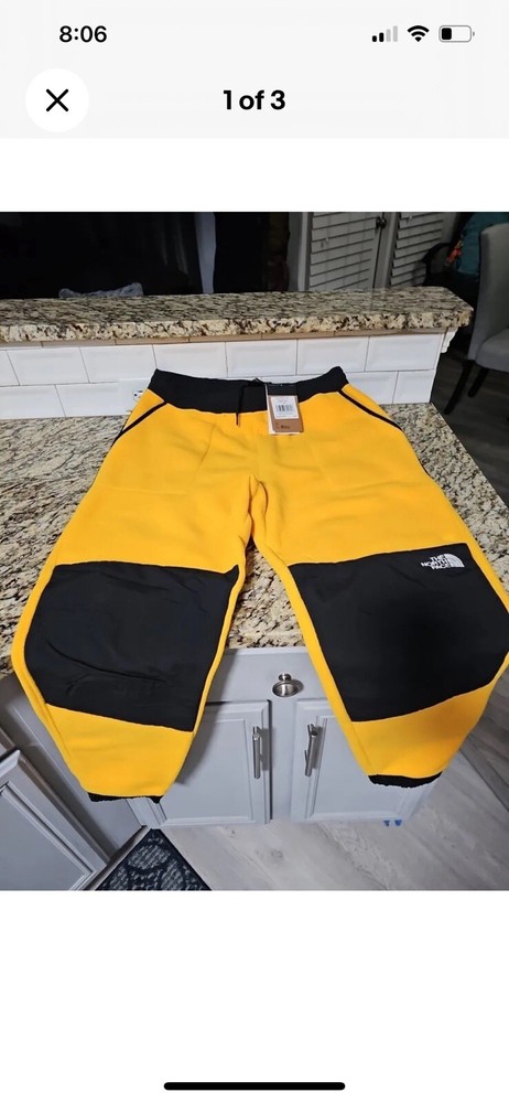 North Face Denali Fleece Pants Men Size Large Summit Gold