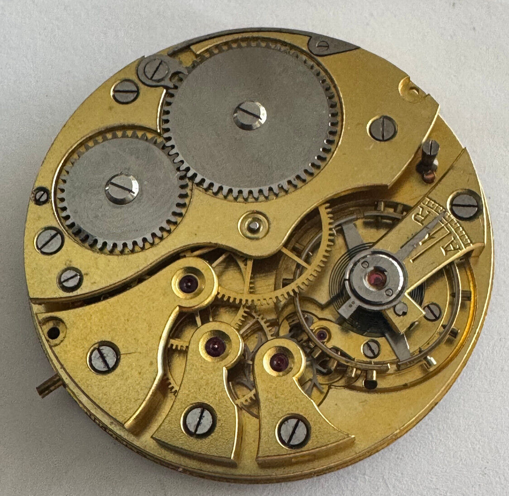 VINTAGE 42.9MM LEVRETTE HUNTING POCKET WATCH MOVEMENT BALANCE LOOKS GOOD