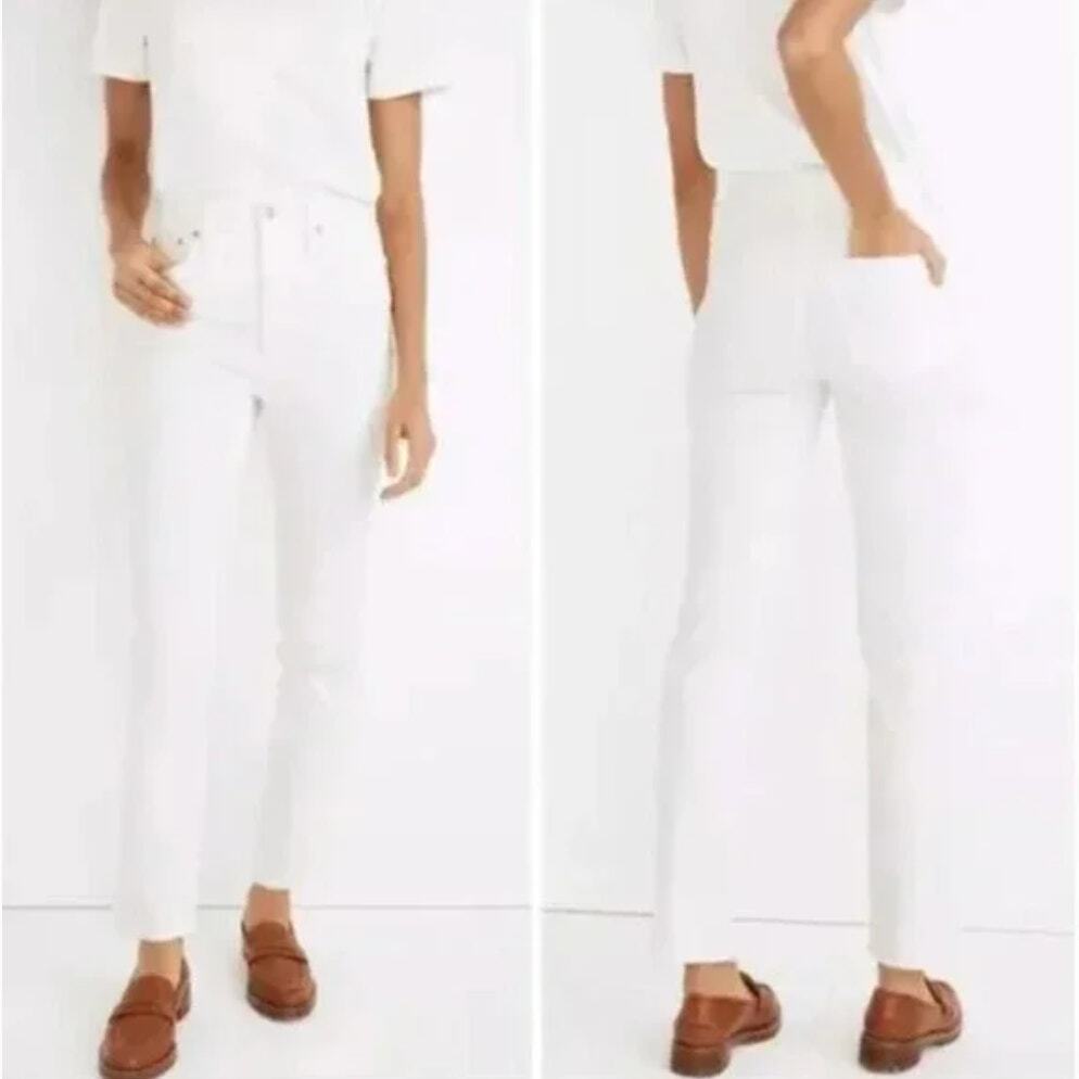 New Madewell High-Rise Perfect Vintage Jean in Tile White Size 23