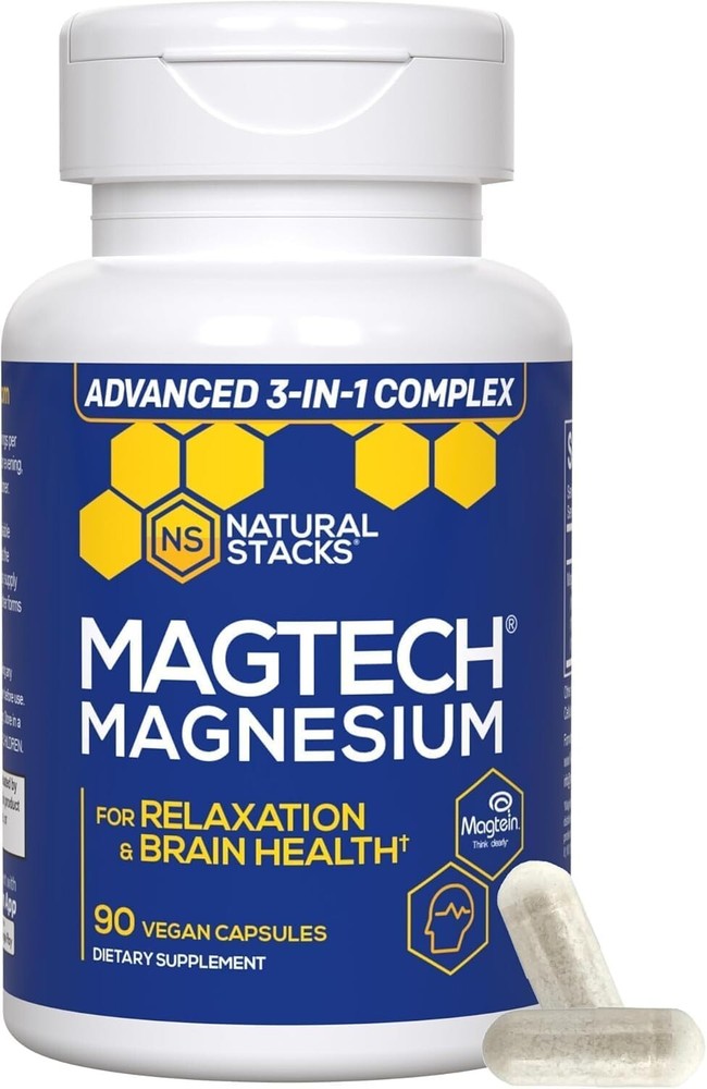 Natural Stacks MagTech, 90 Vegetarian Capsules, NEW EXP: 11/2026