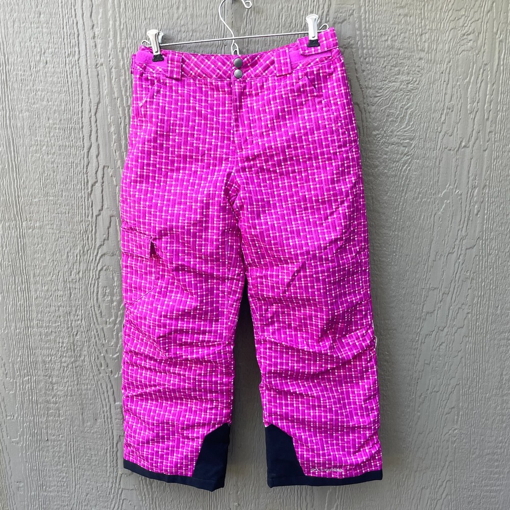 Columbia Girls Youth Medium Omni-Teck Pink Omni-Heat Insulated Ski Snow Pants