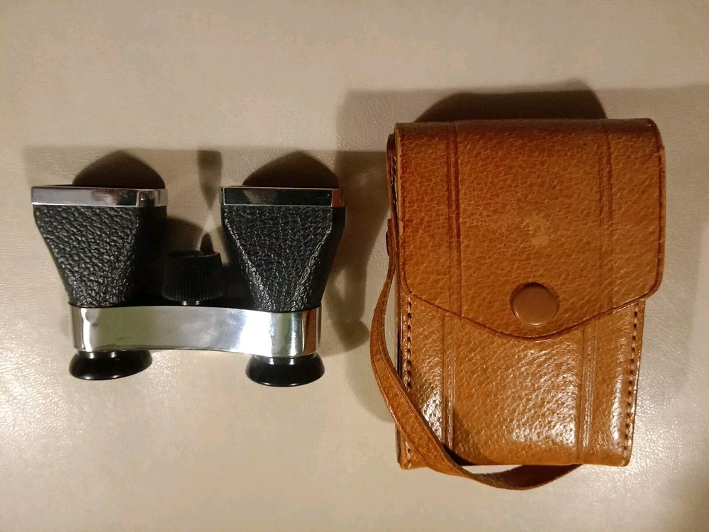 Vintage 3x10 Ofuna Coated Theater Binoculars with Case very  Good Condition
