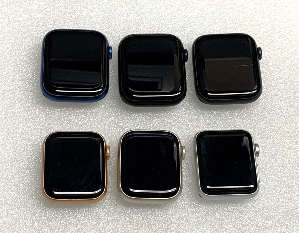 LOT OF 6 Apple Watch Series 3, 4, 6, 7, 9 - UNTESTED - ** For Parts or Repair**