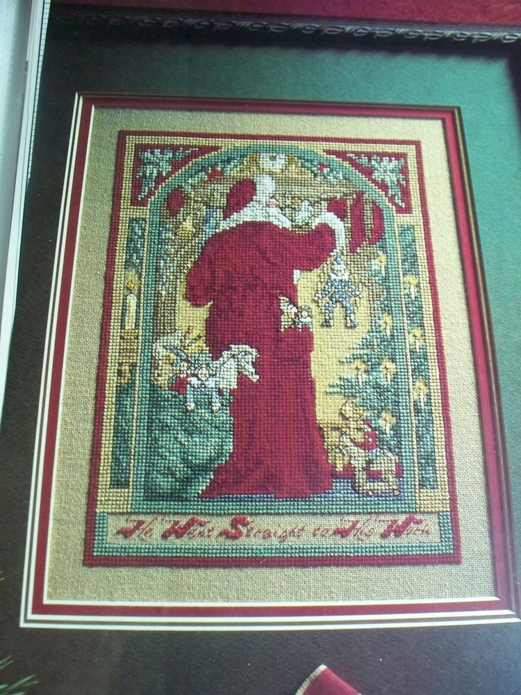 Santa Is Straight To Work Magazine Cross Stitch Pattern