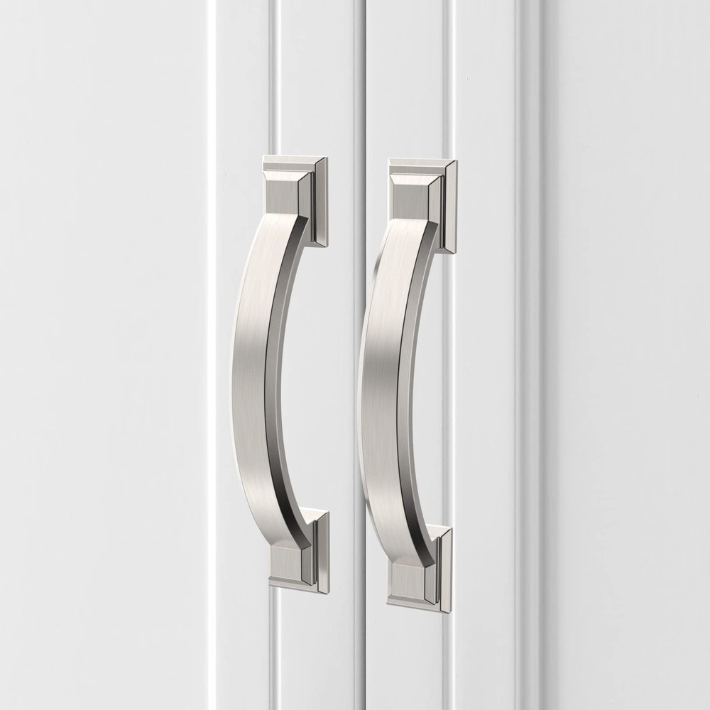 10 Pack 3 Inch(76mm) Brushed Satin Nickel Kitchen Cabinet Handles, Cabinet Pu...