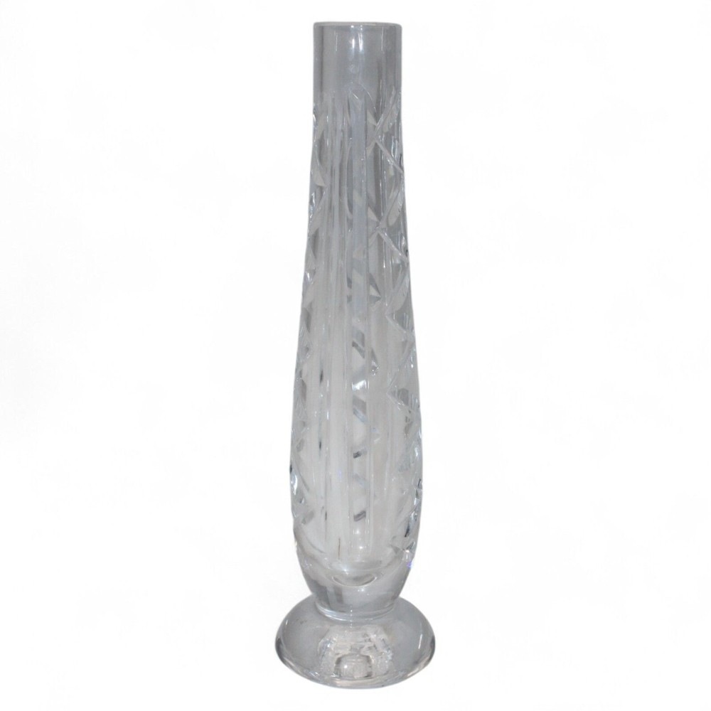 Waterford Crystal 6.75 Inch Tall Zig-Zag Cut Bud Vase