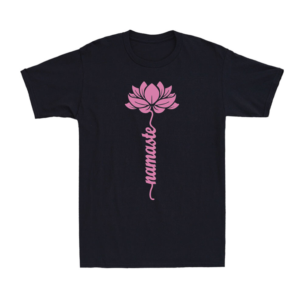 Namaste Yoga Shirt Funny Yoga Lovers Namaste Flower Unisex Short Sleeve T-Shirt
