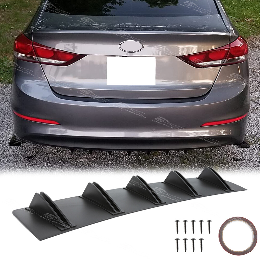 Hyundai Elantra GT Sedan Rear Bumper Diffuser Lip Spoiler 10-Fin Style