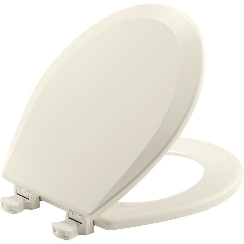 Round Biscuit Closed Front Toilet Seat with Cover