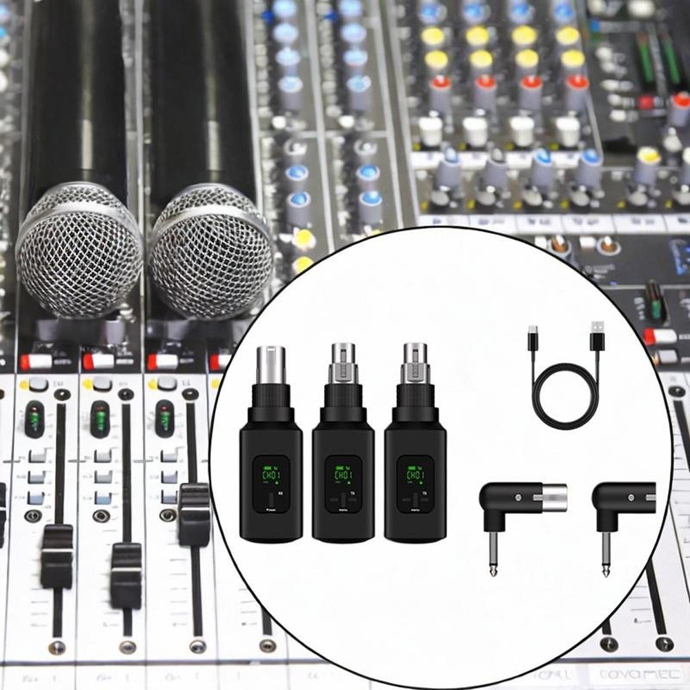 Mic Transmitter Receiver Cordless Sturdy for Recording Equipment KTV Speaker