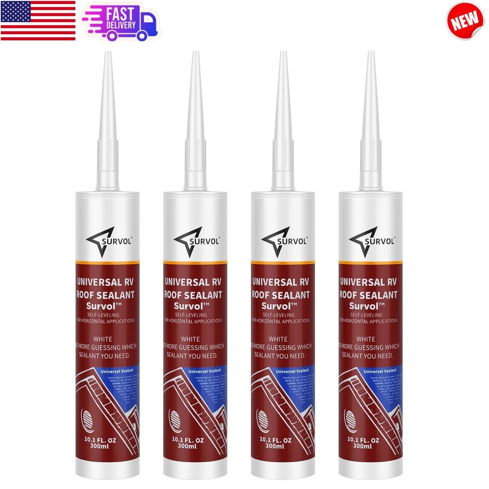 Self-Leveling Lap Sealant Caulk for Seal RV Camper Roof Air Vent Skylight Seams