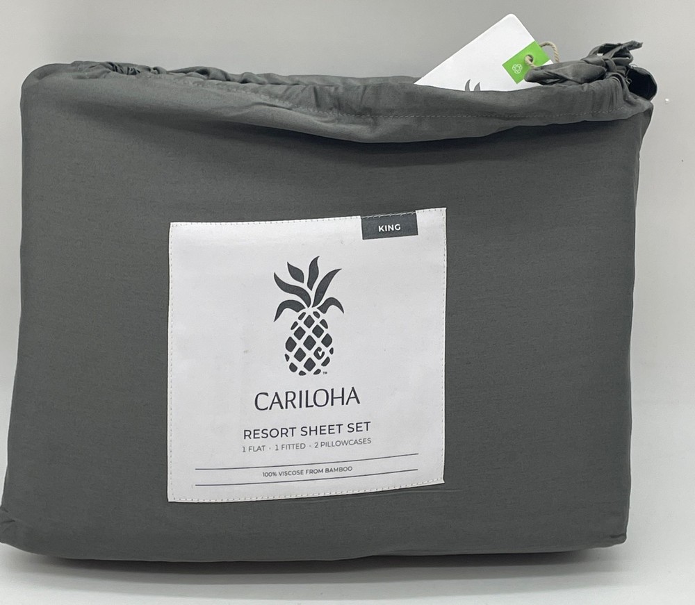 Cariloha King Size Resort Sheet Set in Onyx