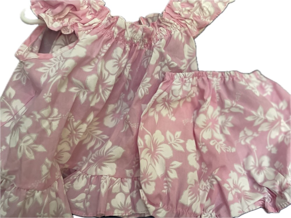 Aloha Island Wear Girls Dress Size 18M Fashion Floral Tropical Minor Stitch