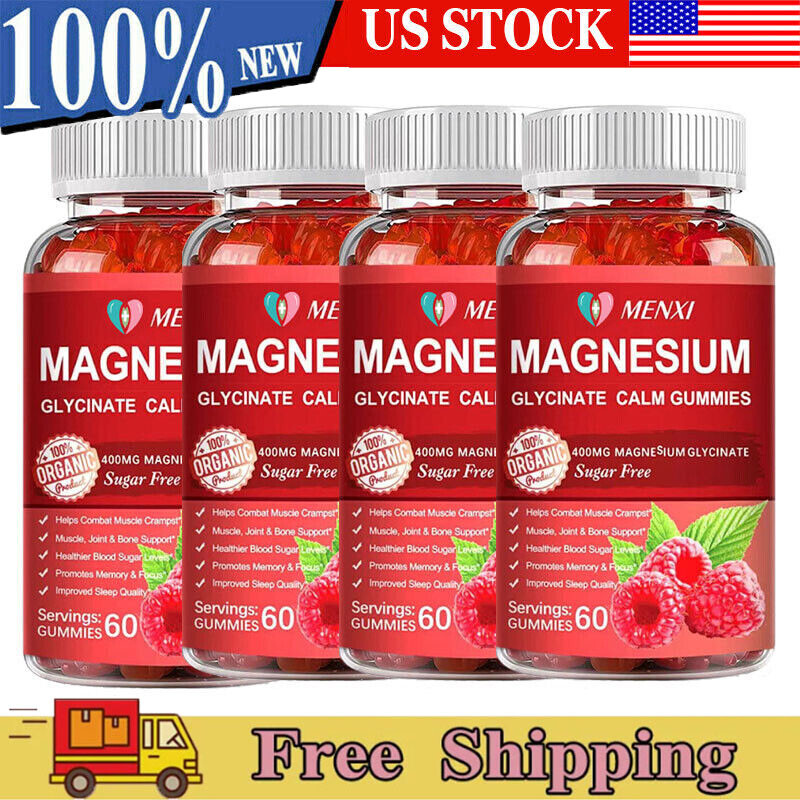 Magnesium Glycinate Gummies 400mg Improve Sleep Promotes Cognition & Focus