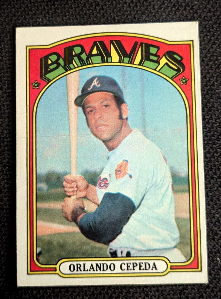 Sharp 1972 Topps #195 Orlando Cepeda Atlanta Braves Baseball Card-EX+/NM