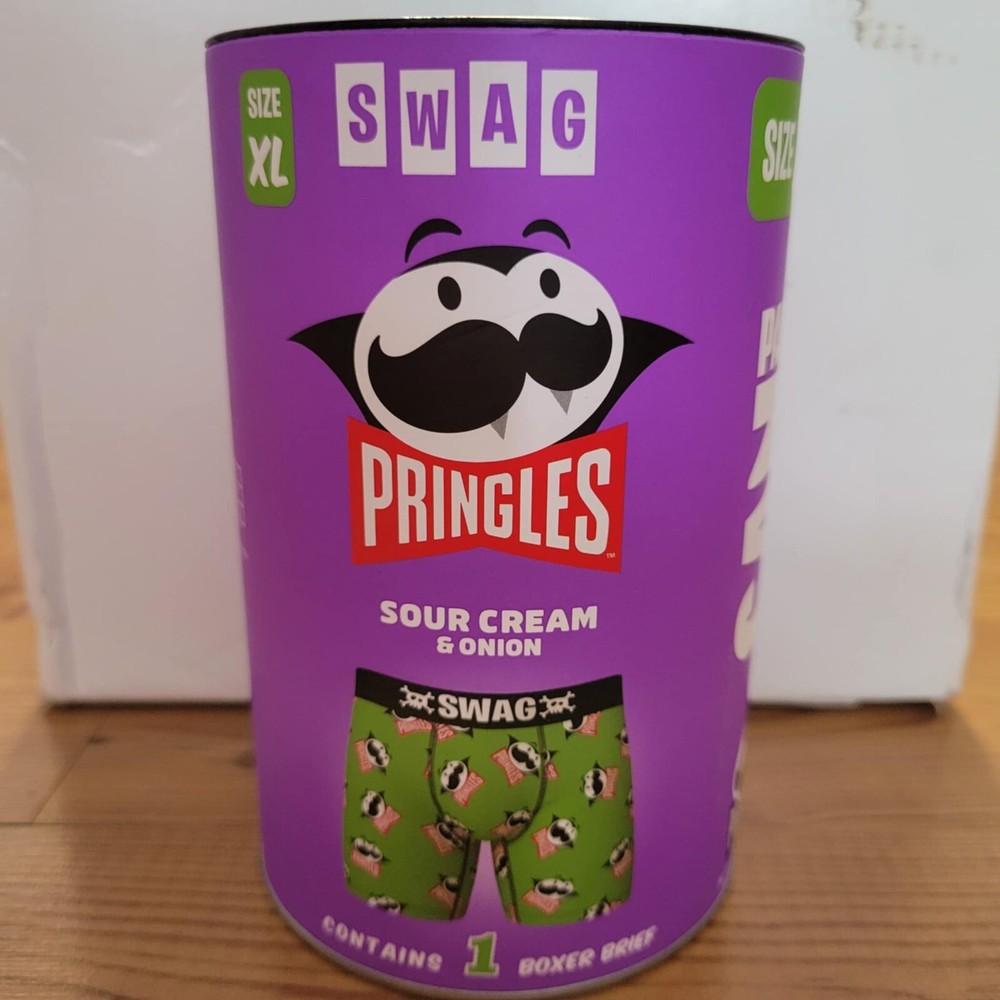 SWAG Pringles Sour Cream Onion Boxer Briefs Novelty Underwear for Men Size XL 40-42