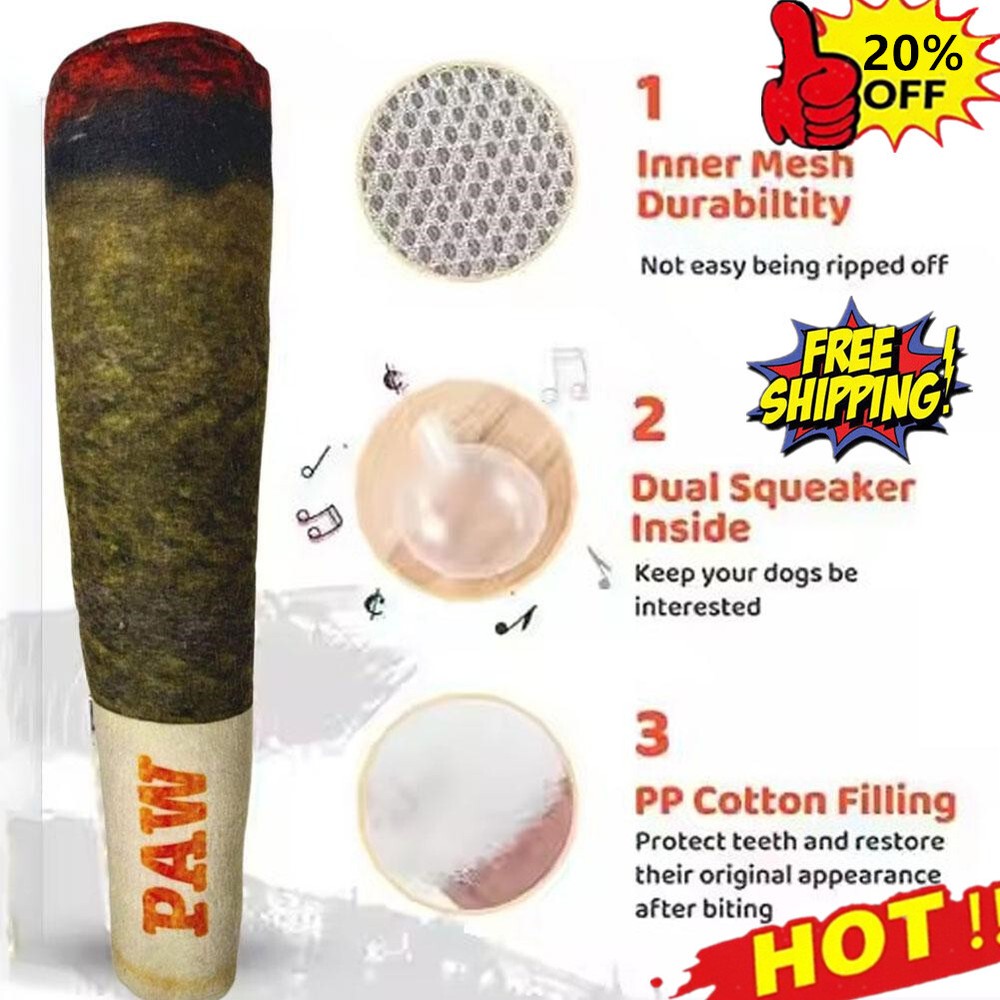 Cigar Dog Toy Squeaky Plush Puppy Chew Toys Grinding Teeth Toys Pet Photo/-