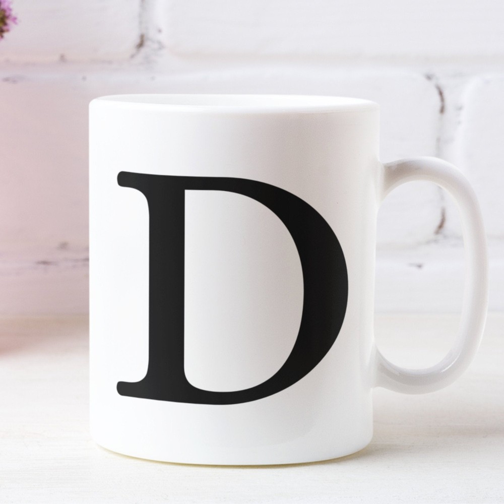 Personalised Mug With Custom Initial Initial Mug Gift For Coworker Gift For Work