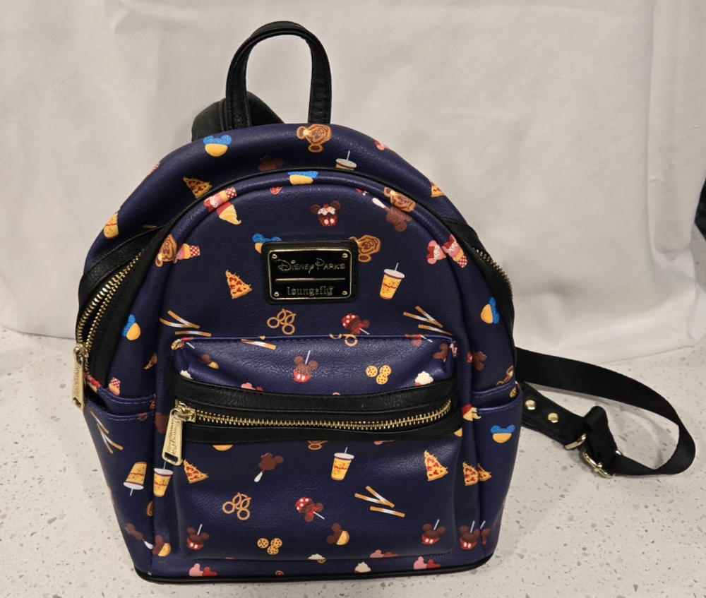 Disney Parks Exclusive Purple Snacks Loungefly Mini Backpack
