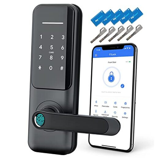 Fingerprint Smart Door Lock with Keypad and Electronic Handle – Keyless Entry  