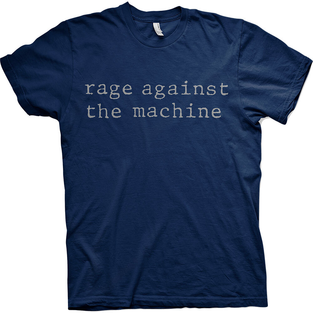 Rage Against The Machine Official Navy Blue Logo Men’s T-Shirt New Size