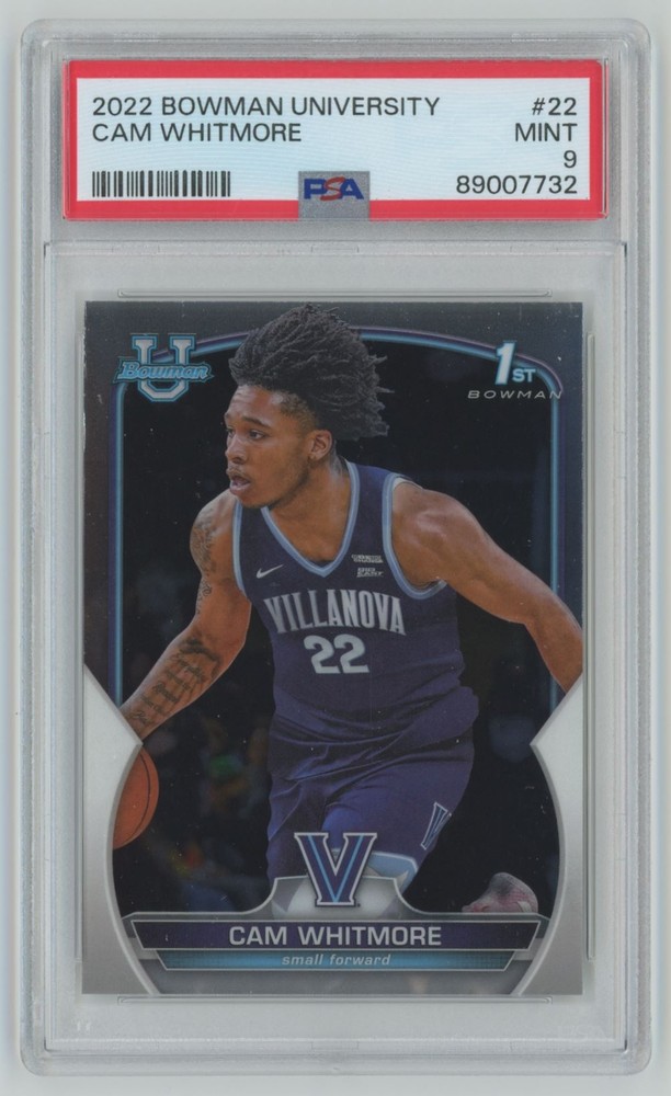2022-23 Bowman U Base Cam Whitmore PSA 9 Villanova #22