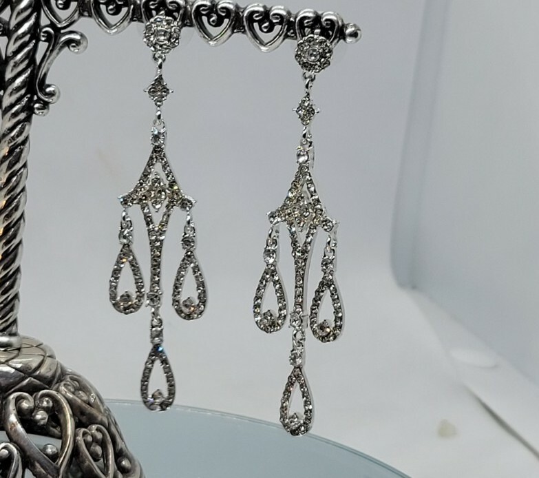 Chandelier Wedding Prom Bridal Party Pageant DANGLE Crystal 2.5