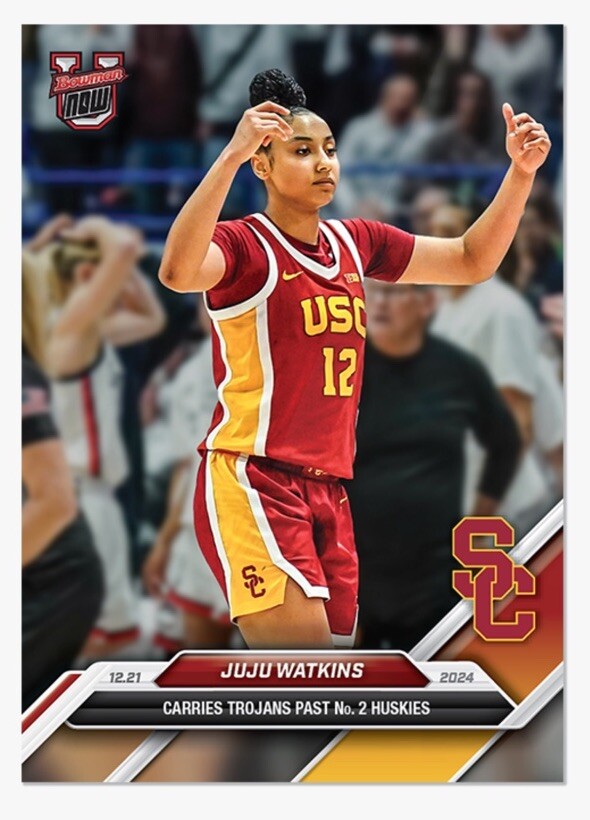 PRESALE JuJu Watkins - 2024-25 Bowman U NOW® Basketball Card: 35 USC-image