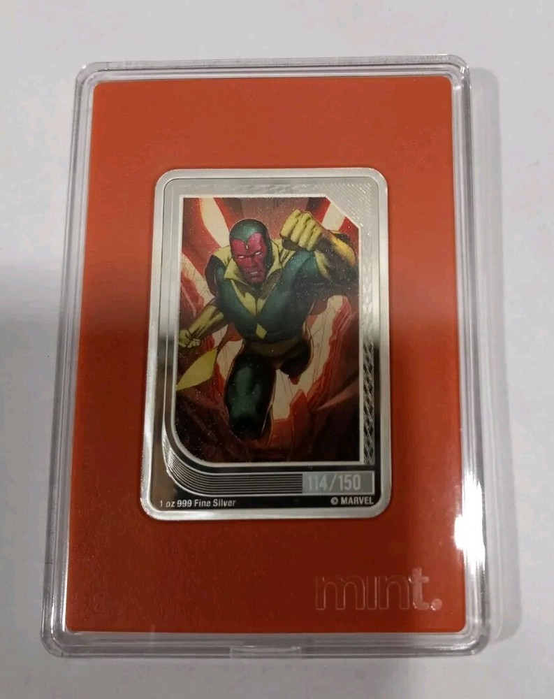 2023 NZ Mint, Marvel Trading Coin, Vision, 1 oz . 999 Fine Silver, #114/250