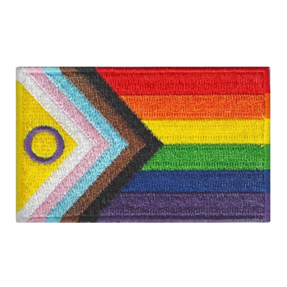 INTERSEX PROGRESS PRIDE FLAG IRON ON PATCH 3
