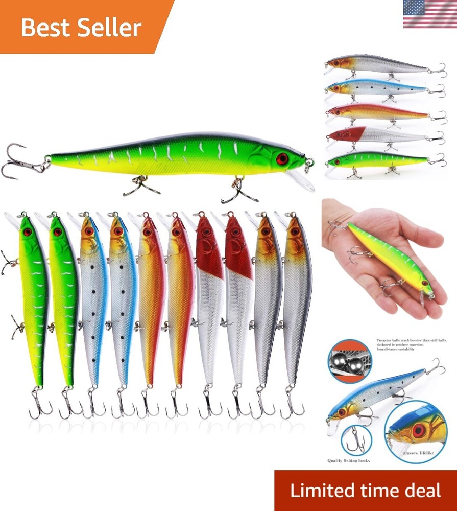 Hard Bait Fishing Lures with Treble Hooks - Minnow VIB Crankbait Swimbait